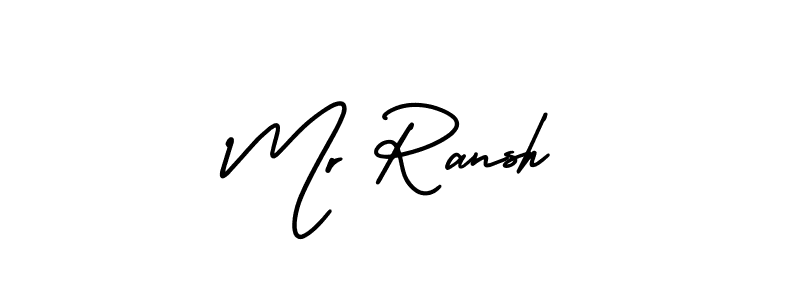 Also we have Mr Ransh name is the best signature style. Create professional handwritten signature collection using AmerikaSignatureDemo-Regular autograph style. Mr Ransh signature style 3 images and pictures png