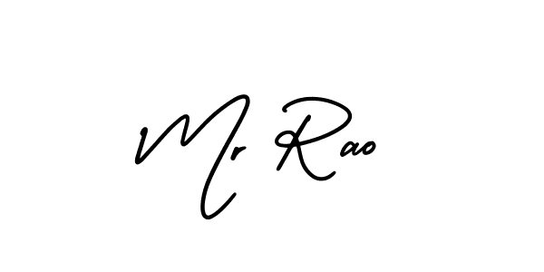 Create a beautiful signature design for name Mr Rao. With this signature (AmerikaSignatureDemo-Regular) fonts, you can make a handwritten signature for free. Mr Rao signature style 3 images and pictures png