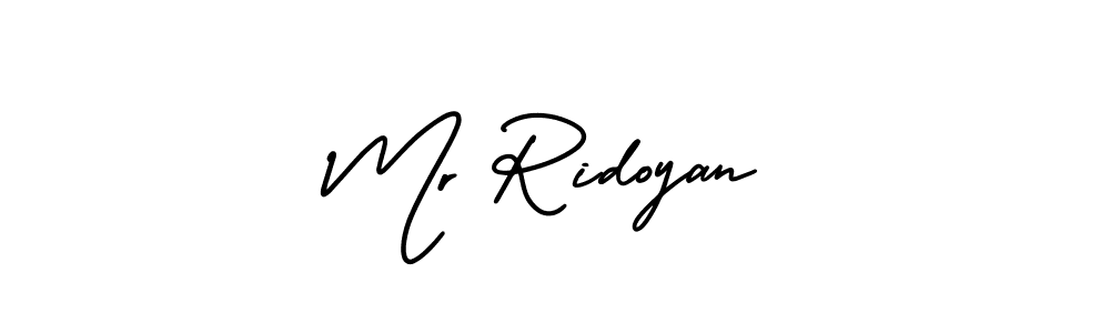 Make a beautiful signature design for name Mr Ridoyan. With this signature (AmerikaSignatureDemo-Regular) style, you can create a handwritten signature for free. Mr Ridoyan signature style 3 images and pictures png