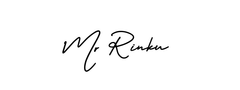 Design your own signature with our free online signature maker. With this signature software, you can create a handwritten (AmerikaSignatureDemo-Regular) signature for name Mr Rinku. Mr Rinku signature style 3 images and pictures png