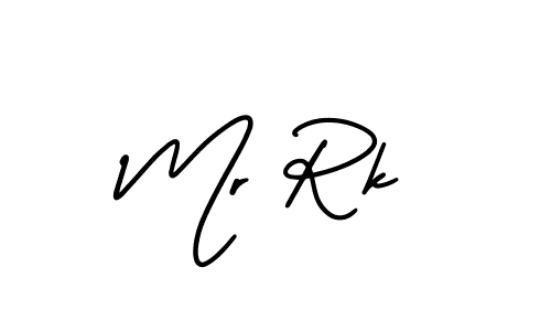 Mr Rk stylish signature style. Best Handwritten Sign (AmerikaSignatureDemo-Regular) for my name. Handwritten Signature Collection Ideas for my name Mr Rk. Mr Rk signature style 3 images and pictures png