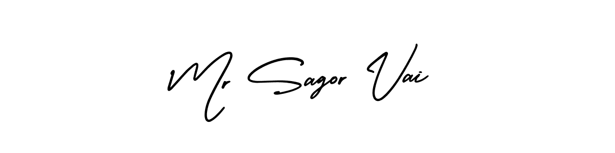How to Draw Mr Sagor Vai signature style? AmerikaSignatureDemo-Regular is a latest design signature styles for name Mr Sagor Vai. Mr Sagor Vai signature style 3 images and pictures png
