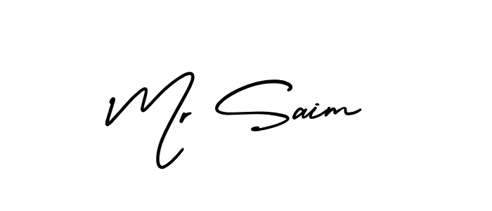 Make a beautiful signature design for name Mr Saim. Use this online signature maker to create a handwritten signature for free. Mr Saim signature style 3 images and pictures png