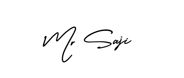 You should practise on your own different ways (AmerikaSignatureDemo-Regular) to write your name (Mr Saji) in signature. don't let someone else do it for you. Mr Saji signature style 3 images and pictures png