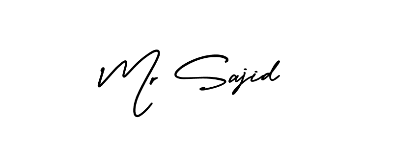 if you are searching for the best signature style for your name Mr Sajid. so please give up your signature search. here we have designed multiple signature styles  using AmerikaSignatureDemo-Regular. Mr Sajid signature style 3 images and pictures png