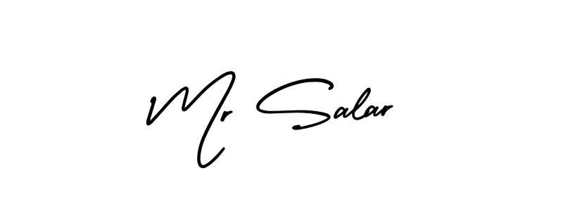 How to make Mr Salar name signature. Use AmerikaSignatureDemo-Regular style for creating short signs online. This is the latest handwritten sign. Mr Salar signature style 3 images and pictures png