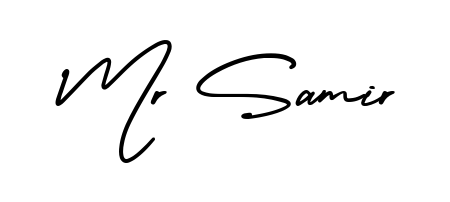 Make a short Mr Samir signature style. Manage your documents anywhere anytime using AmerikaSignatureDemo-Regular. Create and add eSignatures, submit forms, share and send files easily. Mr Samir signature style 3 images and pictures png