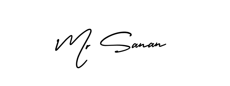 Design your own signature with our free online signature maker. With this signature software, you can create a handwritten (AmerikaSignatureDemo-Regular) signature for name Mr Sanan. Mr Sanan signature style 3 images and pictures png