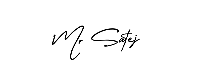 How to make Mr Satej signature? AmerikaSignatureDemo-Regular is a professional autograph style. Create handwritten signature for Mr Satej name. Mr Satej signature style 3 images and pictures png