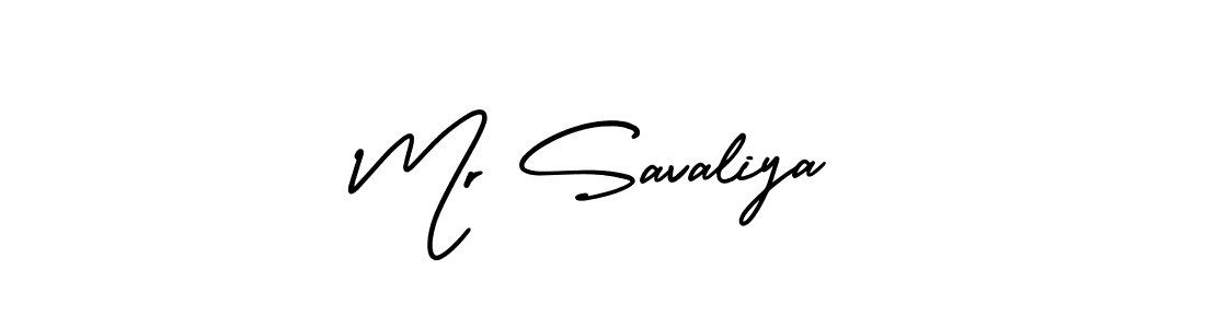 Make a beautiful signature design for name Mr Savaliya. With this signature (AmerikaSignatureDemo-Regular) style, you can create a handwritten signature for free. Mr Savaliya signature style 3 images and pictures png