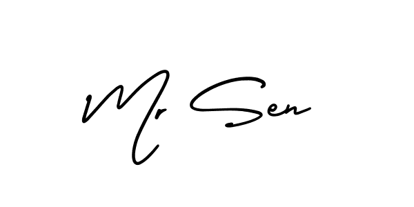 Create a beautiful signature design for name Mr Sen. With this signature (AmerikaSignatureDemo-Regular) fonts, you can make a handwritten signature for free. Mr Sen signature style 3 images and pictures png