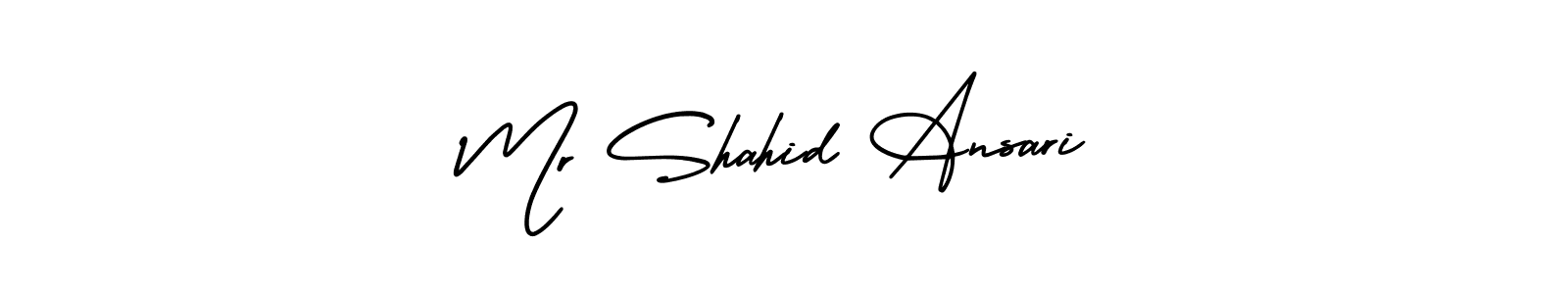 Mr Shahid Ansari stylish signature style. Best Handwritten Sign (AmerikaSignatureDemo-Regular) for my name. Handwritten Signature Collection Ideas for my name Mr Shahid Ansari. Mr Shahid Ansari signature style 3 images and pictures png