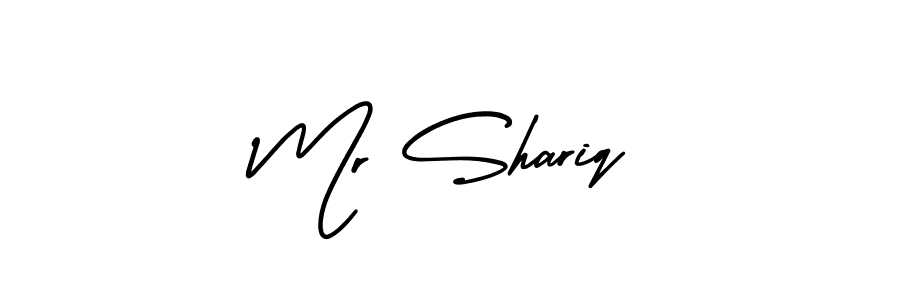 Mr Shariq stylish signature style. Best Handwritten Sign (AmerikaSignatureDemo-Regular) for my name. Handwritten Signature Collection Ideas for my name Mr Shariq. Mr Shariq signature style 3 images and pictures png