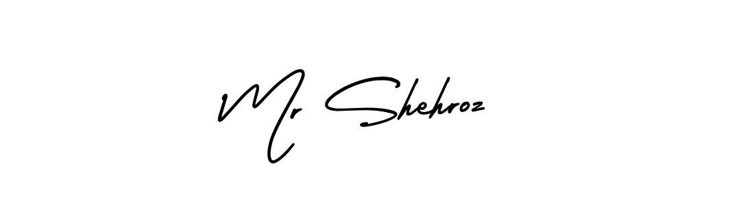 Make a short Mr Shehroz  signature style. Manage your documents anywhere anytime using AmerikaSignatureDemo-Regular. Create and add eSignatures, submit forms, share and send files easily. Mr Shehroz  signature style 3 images and pictures png