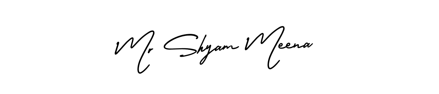 Use a signature maker to create a handwritten signature online. With this signature software, you can design (AmerikaSignatureDemo-Regular) your own signature for name Mr Shyam Meena. Mr Shyam Meena signature style 3 images and pictures png