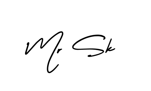 The best way (AmerikaSignatureDemo-Regular) to make a short signature is to pick only two or three words in your name. The name Mr Sk include a total of six letters. For converting this name. Mr Sk signature style 3 images and pictures png