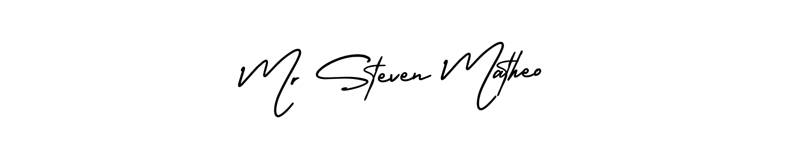 Check out images of Autograph of Mr Steven Matheo name. Actor Mr Steven Matheo Signature Style. AmerikaSignatureDemo-Regular is a professional sign style online. Mr Steven Matheo signature style 3 images and pictures png