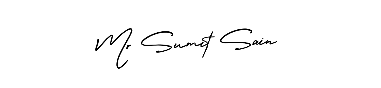 Similarly AmerikaSignatureDemo-Regular is the best handwritten signature design. Signature creator online .You can use it as an online autograph creator for name Mr Sumit Sain. Mr Sumit Sain signature style 3 images and pictures png