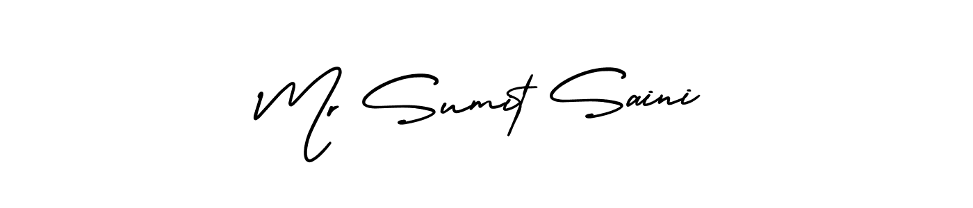 This is the best signature style for the Mr Sumit Saini name. Also you like these signature font (AmerikaSignatureDemo-Regular). Mix name signature. Mr Sumit Saini signature style 3 images and pictures png