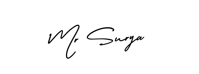 Design your own signature with our free online signature maker. With this signature software, you can create a handwritten (AmerikaSignatureDemo-Regular) signature for name Mr Surya. Mr Surya signature style 3 images and pictures png