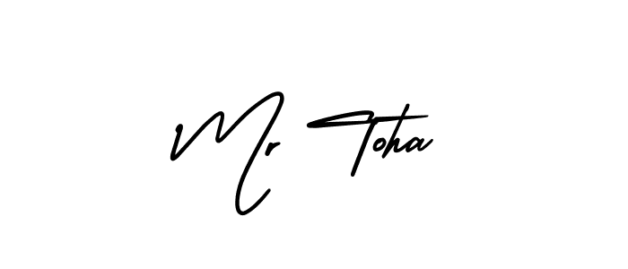 How to Draw Mr Toha signature style? AmerikaSignatureDemo-Regular is a latest design signature styles for name Mr Toha. Mr Toha signature style 3 images and pictures png