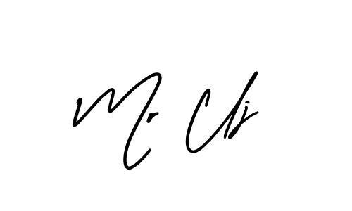 Design your own signature with our free online signature maker. With this signature software, you can create a handwritten (AmerikaSignatureDemo-Regular) signature for name Mr Uj. Mr Uj signature style 3 images and pictures png