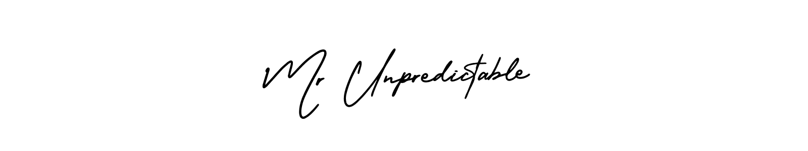 Check out images of Autograph of Mr Unpredictable name. Actor Mr Unpredictable Signature Style. AmerikaSignatureDemo-Regular is a professional sign style online. Mr Unpredictable signature style 3 images and pictures png