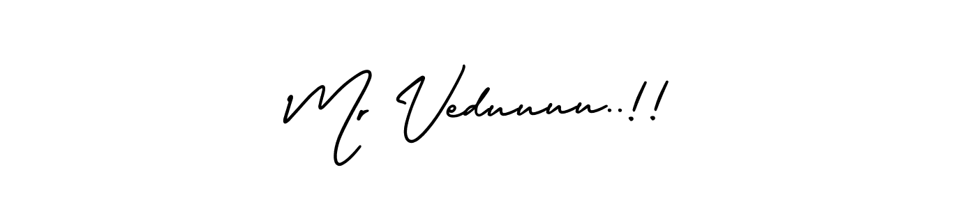 Mr Veduuuu..!! stylish signature style. Best Handwritten Sign (AmerikaSignatureDemo-Regular) for my name. Handwritten Signature Collection Ideas for my name Mr Veduuuu..!!. Mr Veduuuu..!! signature style 3 images and pictures png