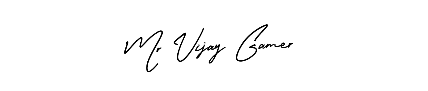 How to make Mr Vijay Gamer name signature. Use AmerikaSignatureDemo-Regular style for creating short signs online. This is the latest handwritten sign. Mr Vijay Gamer signature style 3 images and pictures png