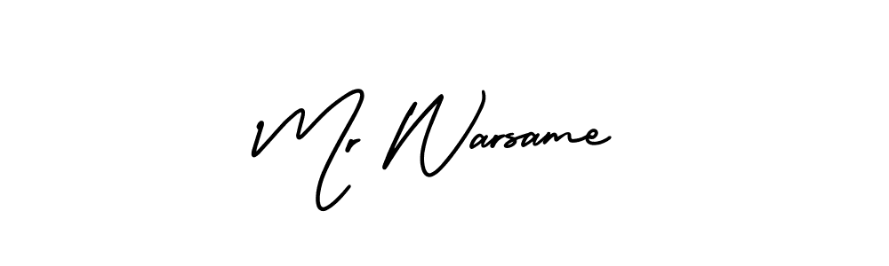 Create a beautiful signature design for name Mr Warsame. With this signature (AmerikaSignatureDemo-Regular) fonts, you can make a handwritten signature for free. Mr Warsame signature style 3 images and pictures png