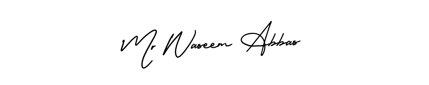 AmerikaSignatureDemo-Regular is a professional signature style that is perfect for those who want to add a touch of class to their signature. It is also a great choice for those who want to make their signature more unique. Get Mr Waseem Abbas name to fancy signature for free. Mr Waseem Abbas signature style 3 images and pictures png