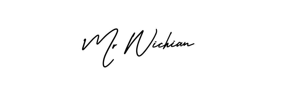 Make a beautiful signature design for name Mr Wichian. With this signature (AmerikaSignatureDemo-Regular) style, you can create a handwritten signature for free. Mr Wichian signature style 3 images and pictures png
