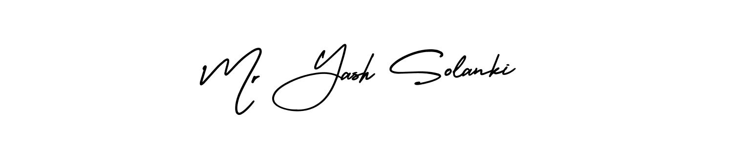 Design your own signature with our free online signature maker. With this signature software, you can create a handwritten (AmerikaSignatureDemo-Regular) signature for name Mr Yash Solanki. Mr Yash Solanki signature style 3 images and pictures png