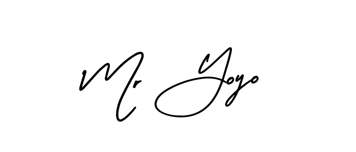 The best way (AmerikaSignatureDemo-Regular) to make a short signature is to pick only two or three words in your name. The name Mr Yoyo include a total of six letters. For converting this name. Mr Yoyo signature style 3 images and pictures png