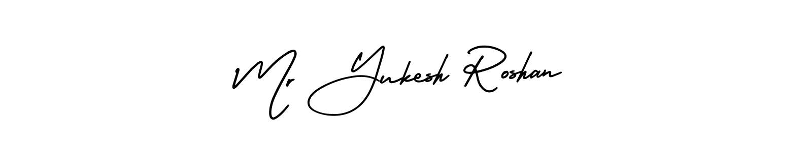 if you are searching for the best signature style for your name Mr Yukesh Roshan. so please give up your signature search. here we have designed multiple signature styles  using AmerikaSignatureDemo-Regular. Mr Yukesh Roshan signature style 3 images and pictures png