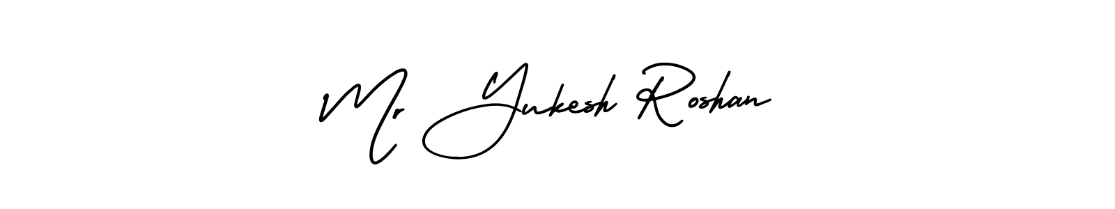 Check out images of Autograph of Mr Yukesh Roshan name. Actor Mr Yukesh Roshan Signature Style. AmerikaSignatureDemo-Regular is a professional sign style online. Mr Yukesh Roshan signature style 3 images and pictures png