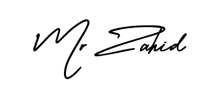Practice writing Mr Zahid with the flow of AmerikaSignatureDemo-Regular lettering. A fantastic source of inspiration for developing your personal signature style. Mr Zahid signature style 3 images and pictures png