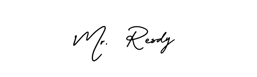 How to Draw Mr.  Resdy signature style? AmerikaSignatureDemo-Regular is a latest design signature styles for name Mr.  Resdy. Mr.  Resdy signature style 3 images and pictures png