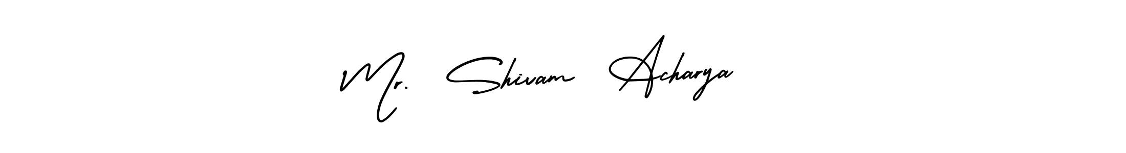 How to make Mr.  Shivam  Acharya   name signature. Use AmerikaSignatureDemo-Regular style for creating short signs online. This is the latest handwritten sign. Mr.  Shivam  Acharya   signature style 3 images and pictures png