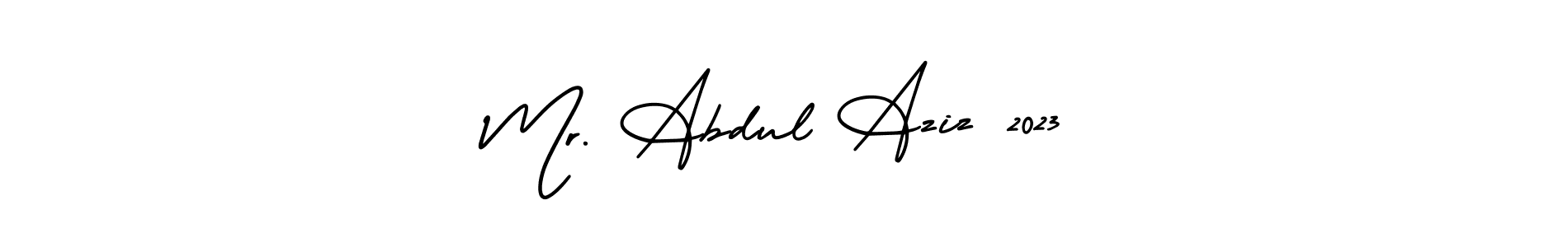 Make a beautiful signature design for name Mr. Abdul Aziz 2023. Use this online signature maker to create a handwritten signature for free. Mr. Abdul Aziz 2023 signature style 3 images and pictures png