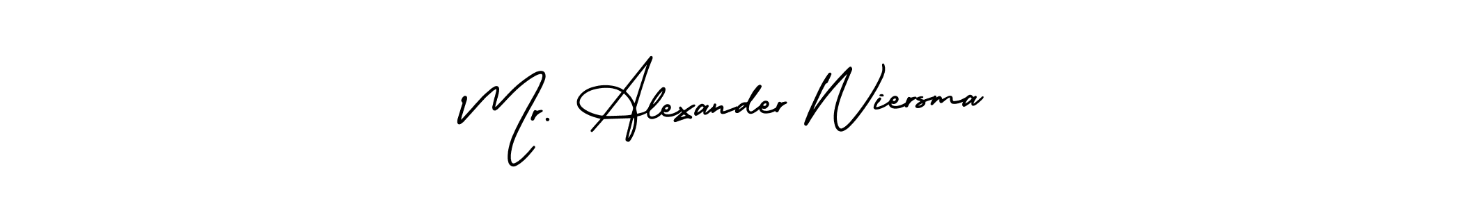 Make a beautiful signature design for name Mr. Alexander Wiersma. With this signature (AmerikaSignatureDemo-Regular) style, you can create a handwritten signature for free. Mr. Alexander Wiersma signature style 3 images and pictures png