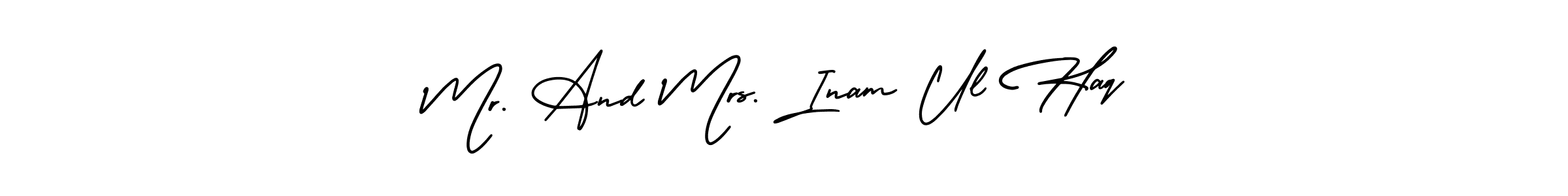 if you are searching for the best signature style for your name Mr. And Mrs. Inam Ul Haq. so please give up your signature search. here we have designed multiple signature styles  using AmerikaSignatureDemo-Regular. Mr. And Mrs. Inam Ul Haq signature style 3 images and pictures png