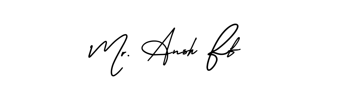 It looks lik you need a new signature style for name Mr. Ansh Ff. Design unique handwritten (AmerikaSignatureDemo-Regular) signature with our free signature maker in just a few clicks. Mr. Ansh Ff signature style 3 images and pictures png