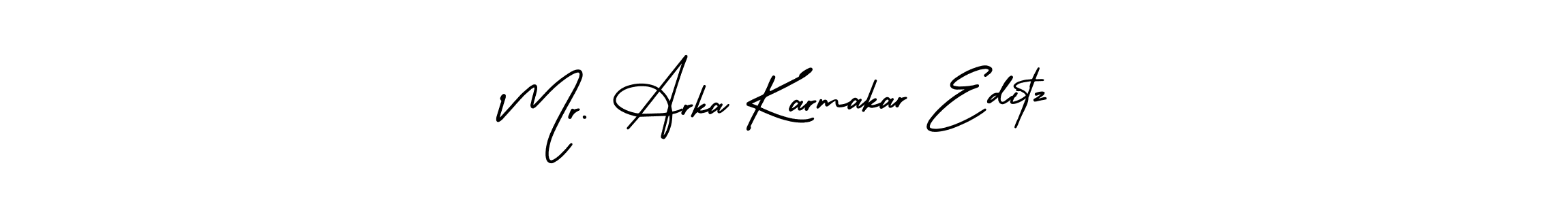 How to make Mr. Arka Karmakar Editz name signature. Use AmerikaSignatureDemo-Regular style for creating short signs online. This is the latest handwritten sign. Mr. Arka Karmakar Editz signature style 3 images and pictures png