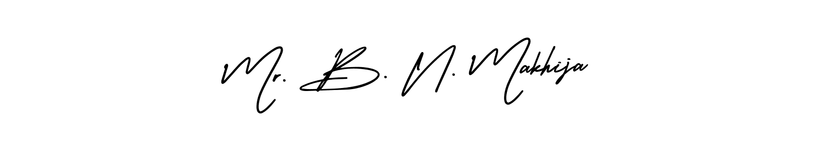 You can use this online signature creator to create a handwritten signature for the name Mr. B. N. Makhija. This is the best online autograph maker. Mr. B. N. Makhija signature style 3 images and pictures png