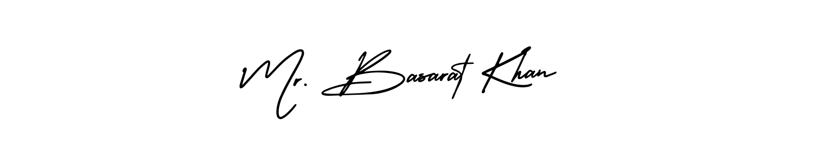 The best way (AmerikaSignatureDemo-Regular) to make a short signature is to pick only two or three words in your name. The name Mr. Basarat Khan include a total of six letters. For converting this name. Mr. Basarat Khan signature style 3 images and pictures png