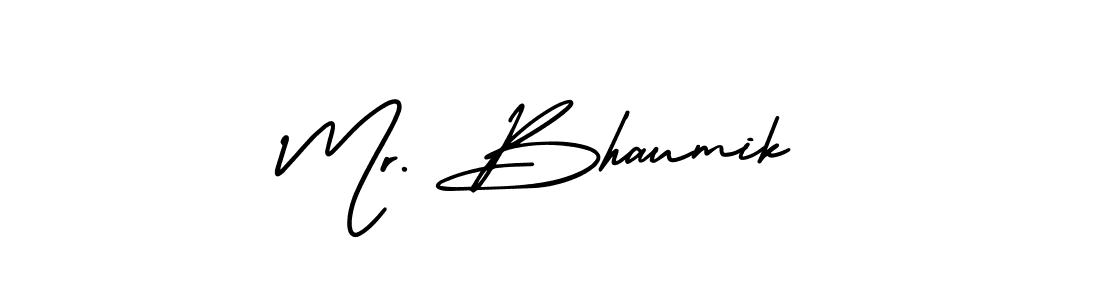 You should practise on your own different ways (AmerikaSignatureDemo-Regular) to write your name (Mr. Bhaumik) in signature. don't let someone else do it for you. Mr. Bhaumik signature style 3 images and pictures png