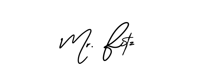 You should practise on your own different ways (AmerikaSignatureDemo-Regular) to write your name (Mr. Fitz) in signature. don't let someone else do it for you. Mr. Fitz signature style 3 images and pictures png