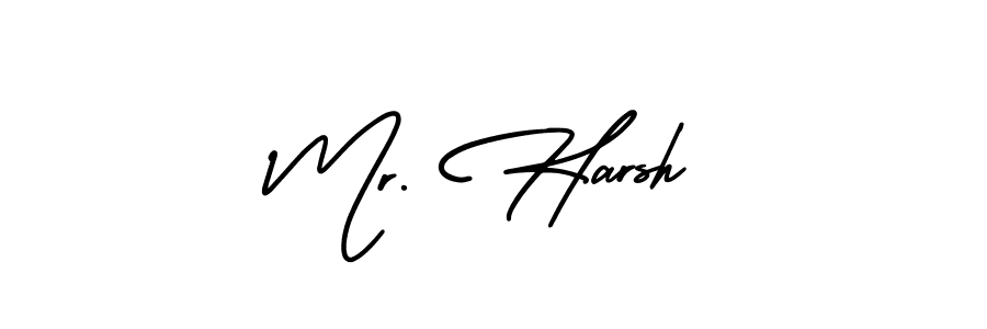 Use a signature maker to create a handwritten signature online. With this signature software, you can design (AmerikaSignatureDemo-Regular) your own signature for name Mr. Harsh. Mr. Harsh signature style 3 images and pictures png