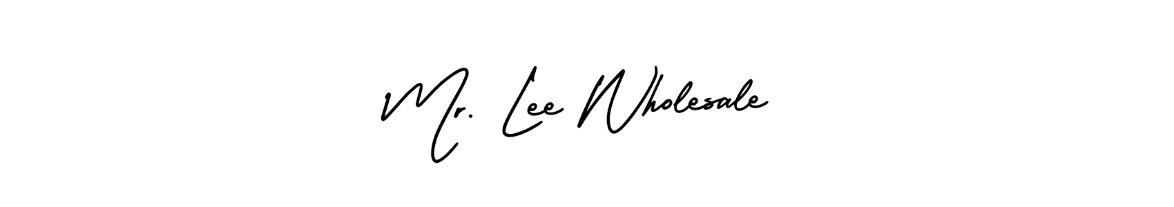 The best way (AmerikaSignatureDemo-Regular) to make a short signature is to pick only two or three words in your name. The name Mr. Lee Wholesale include a total of six letters. For converting this name. Mr. Lee Wholesale signature style 3 images and pictures png